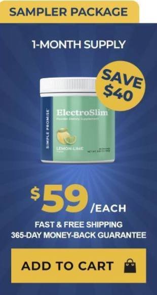 ElectroSlim total order cost for weight loss electrolyte powder